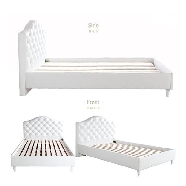 ベッド フレーム セミダブル かわいい 可愛い 白 姫系 お姫様