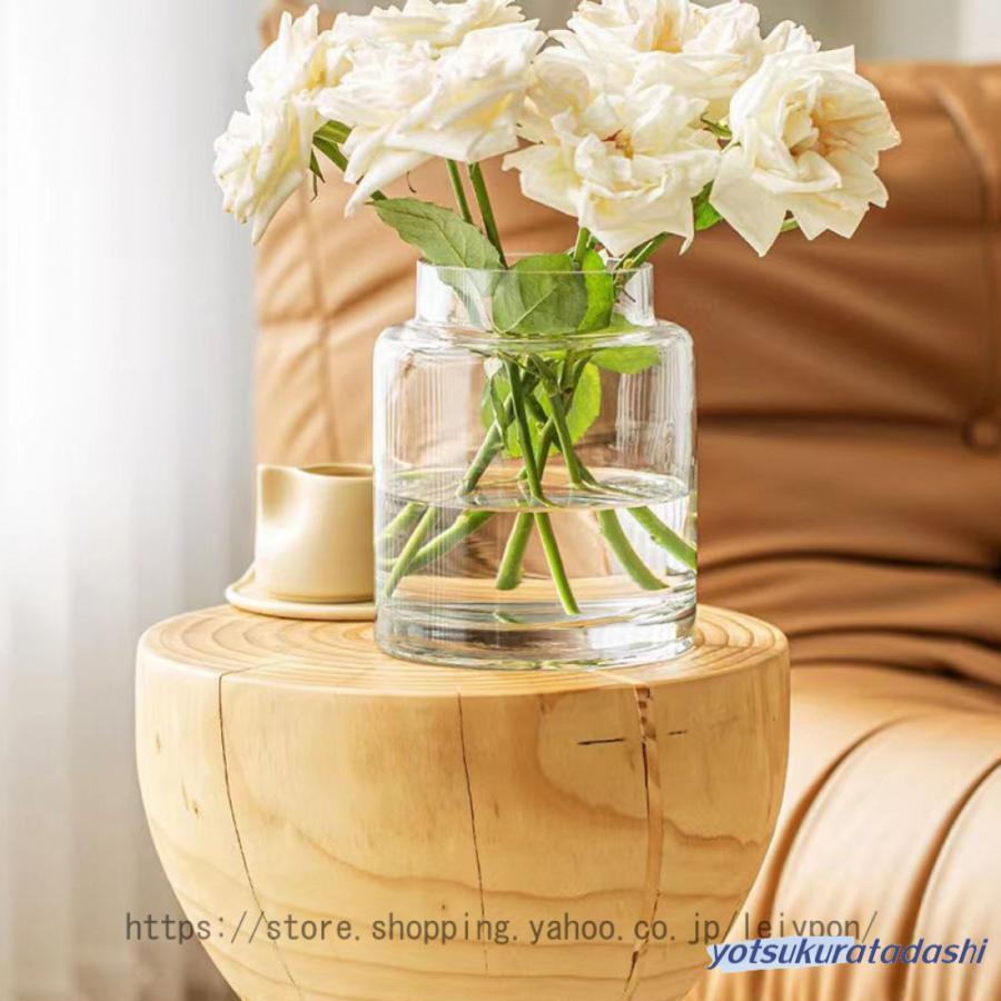 ガラス 花瓶 大型 フラワーベース 広口 花びん 広口タイプ 瓶 大きい