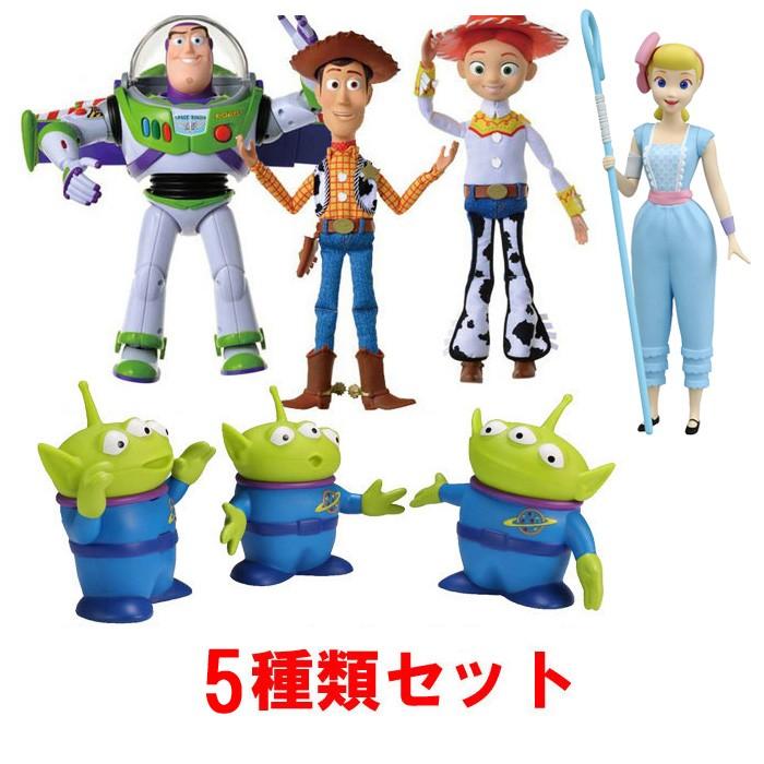 バズ+ウッディ+ジェシー+エイリアン+ボー・ピープ 5種類セット トイ
