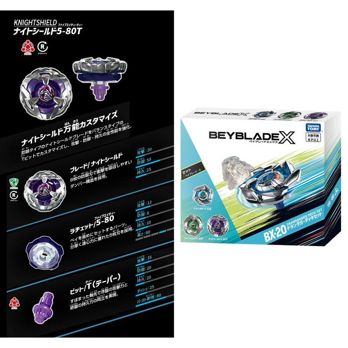 送料無料 ベイブレードX BEYBLADE X BX-20 ドランダガーデッキセット