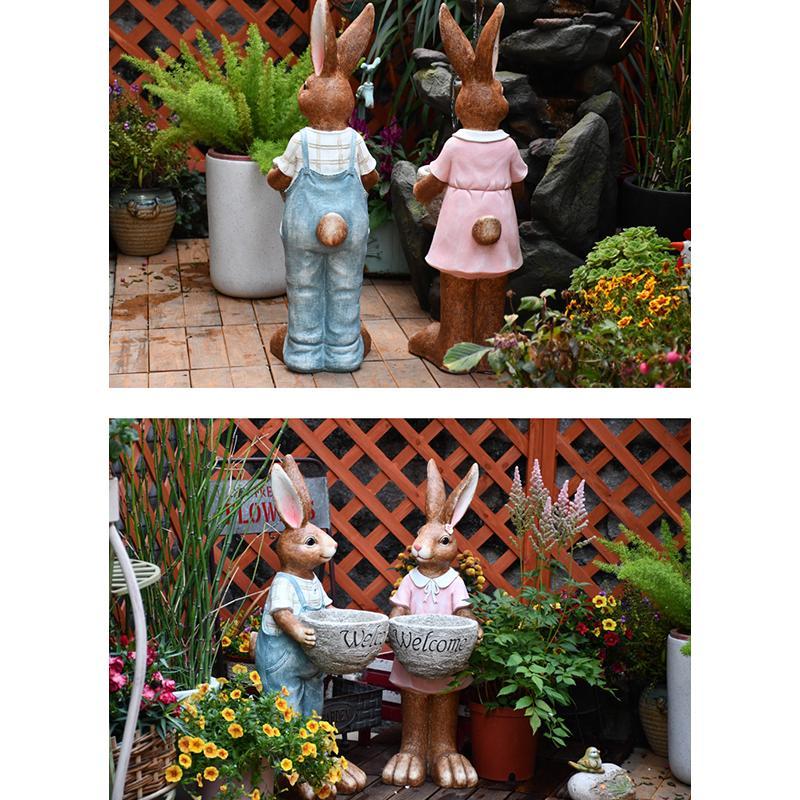 ガーデン ラビット プランター かわいい おしゃれ 鉢 うさぎ 動物