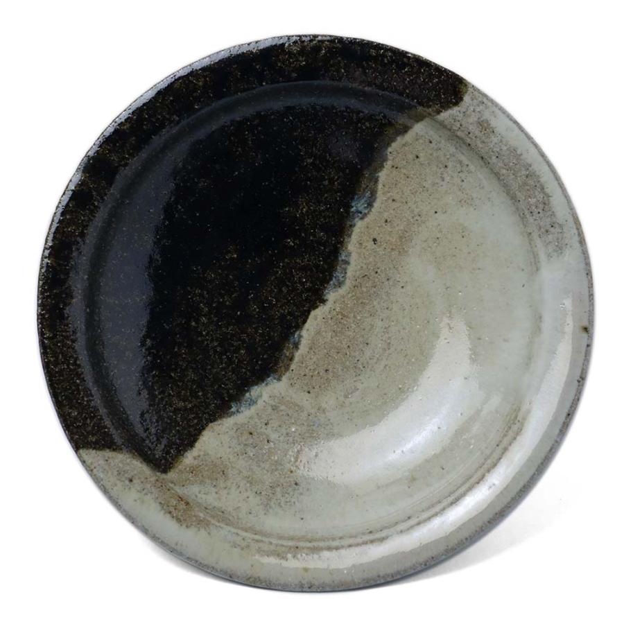 唐津焼：朝鮮唐津かけ分け六寸五分皿・中村恵子《中皿・6.5寸・20.0cm