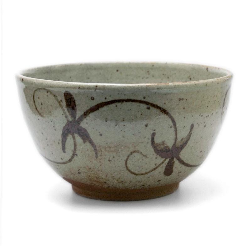 唐津焼：絵唐津唐草文様どんぶり・中村恵子《丼・麺鉢・17.0cm・800ml