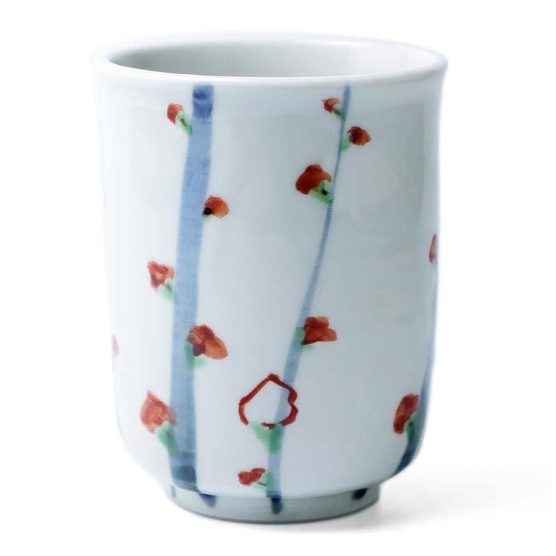 九谷焼：色絵桃図筒湯呑・正木春蔵《湯飲み・湯呑》 : 和食器の愉しみ