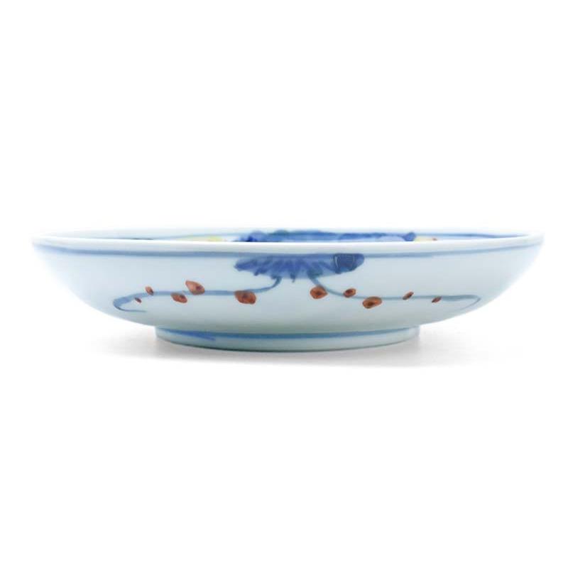 九谷焼：色絵染付野馬文6寸皿・正木春蔵《中皿・17.5cm》 : 和食器の