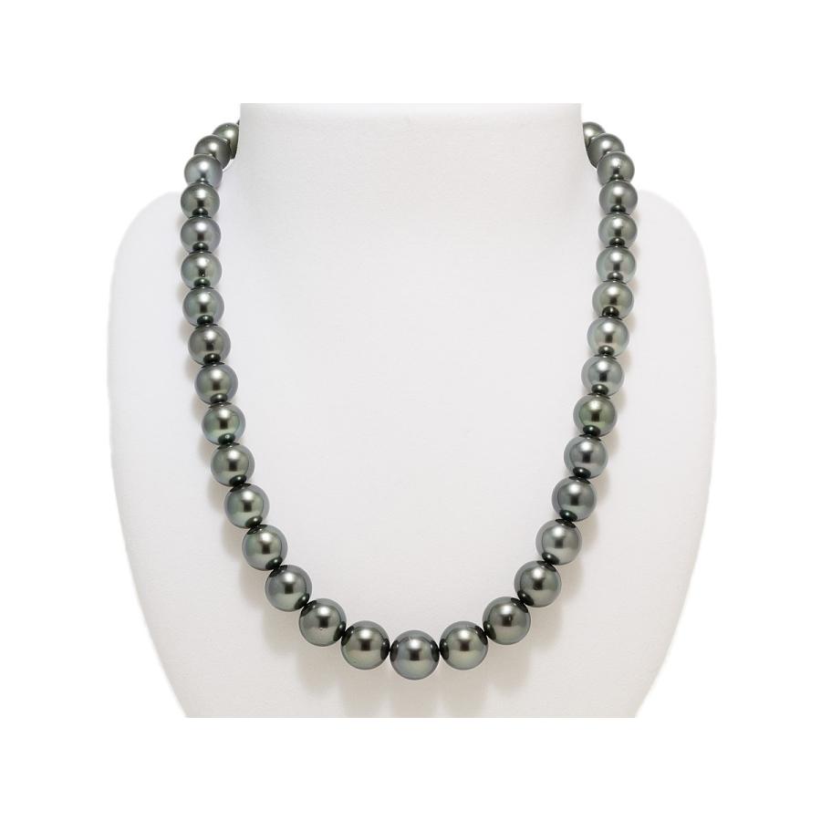 パール ネックレス 黒蝶真珠 黒真珠 9mmX11.5mm オーロラピーコック