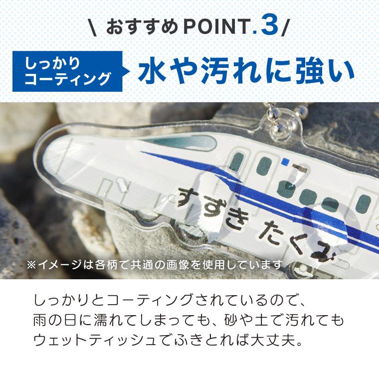 名入れ かわいい 新幹線 の キーホルダー( 両面印刷 / 500系 こだま (E