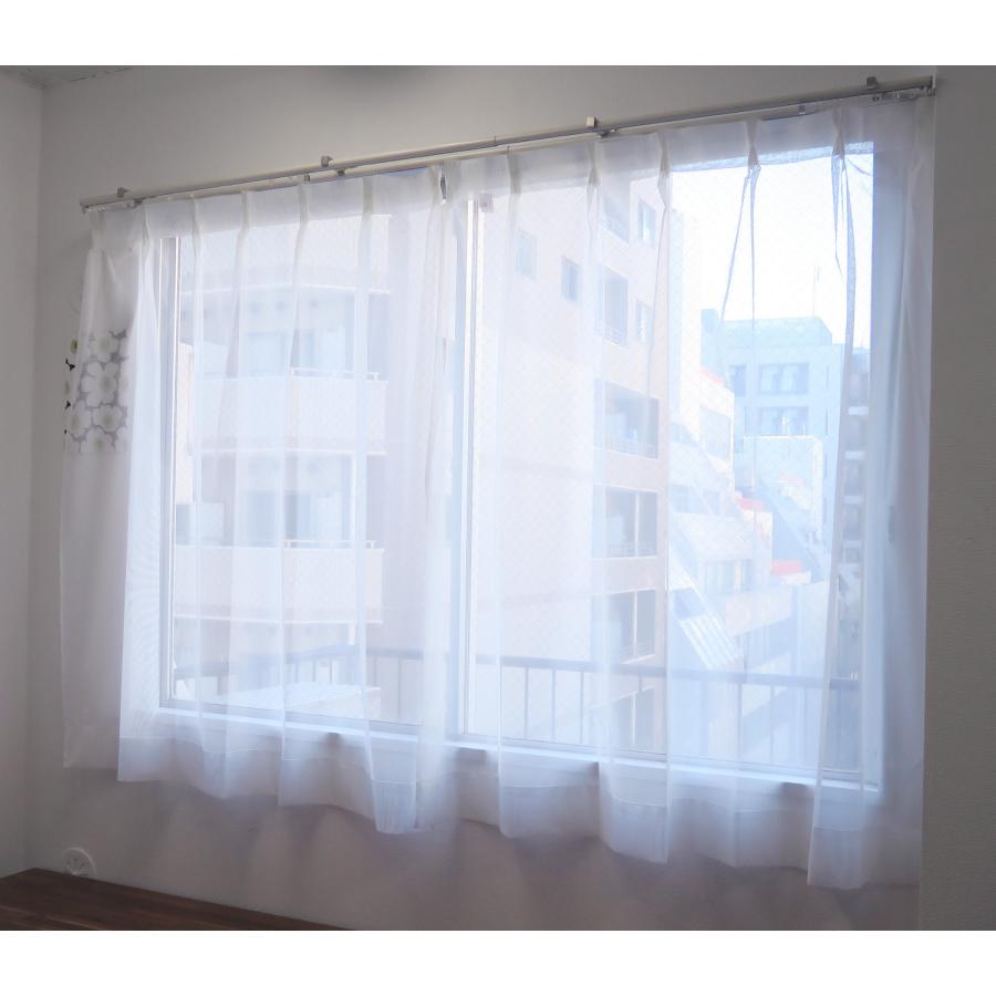 カーテン レース 防炎加工（防炎ラベル付き） 幅100cm×丈183cm 2枚