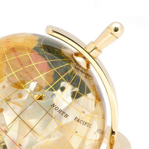 東京銀座PICALS 天然石地球儀 8cm真珠貝地球儀 3脚タイプ : ピカルス