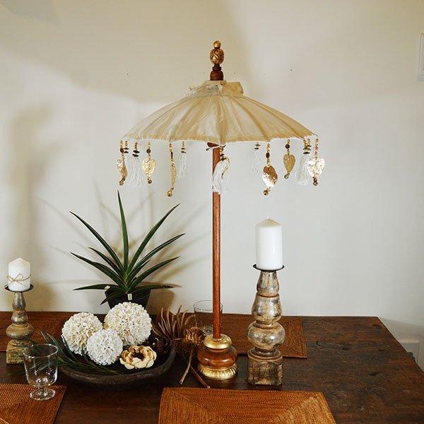 アジアン バリ 雑貨 ♪バリ島の傘オブジェ80cm 5色♪ インテリア