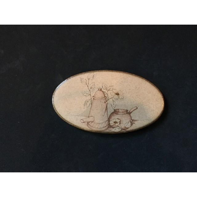 レトロなアンティーク美濃焼モザイクタイル 楕円形タイル（PR4） : 作