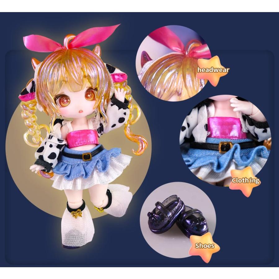 MAYTREE 星座シリーズ ドール オビツ11 人形 本体 アウトフィット 13cm