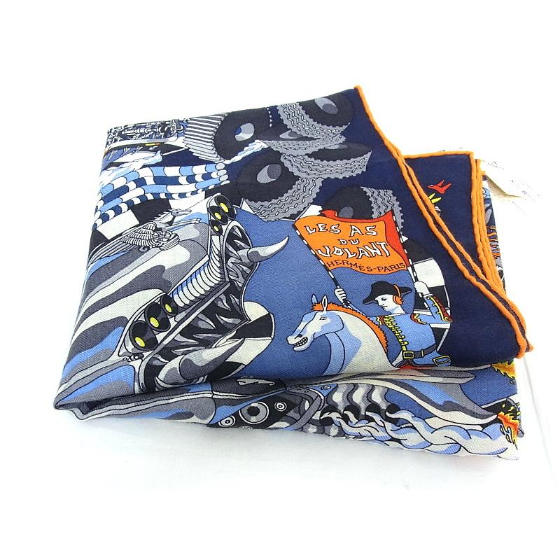 HERMES（エルメス） スカーフ カシミヤ/シルク レディース カレ100