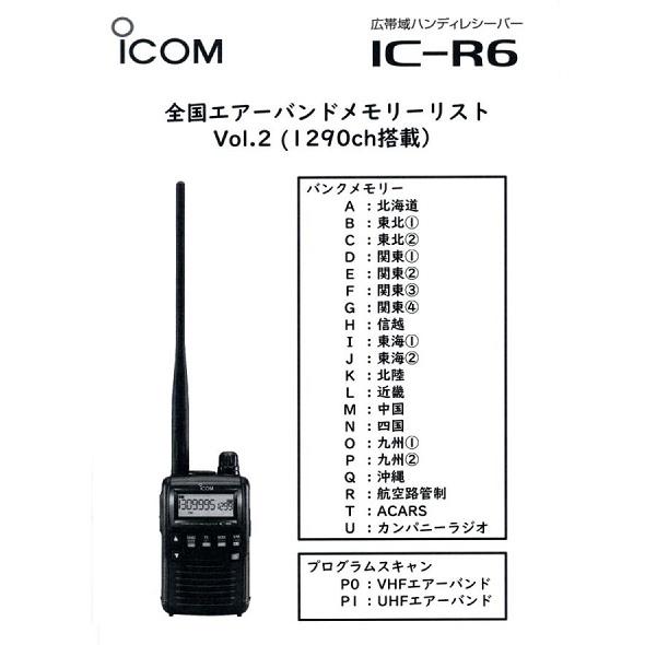 IC-R6 広帯域ハンディレシーバー アイコム(ICOM) エアバンドスペシャル