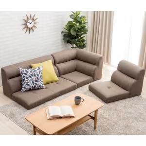 在庫限り】[3人掛]背もたれ50cmで座りやすいロータイプ布ソファ3点