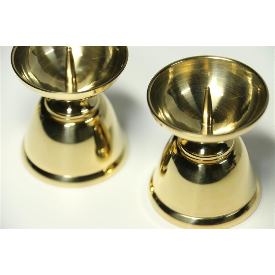 神棚 神具 仏具 やまこう ダルマ火立て 火立 特大 真鍮 ローソク立て