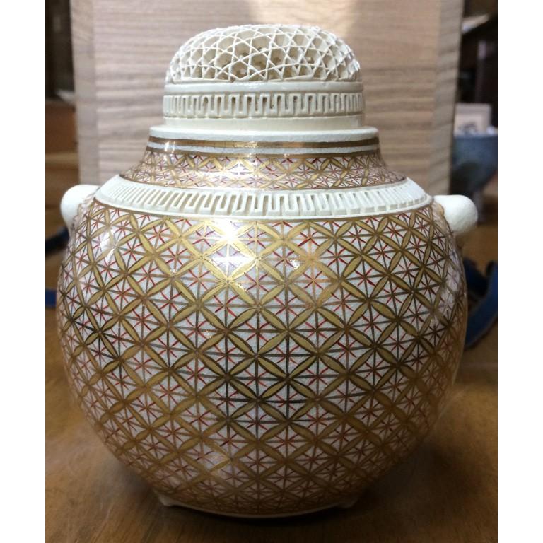 薩摩焼 白薩摩鶴文金彩香炉 玉翠窯 : 陶磁やない - 通販 - Yahoo