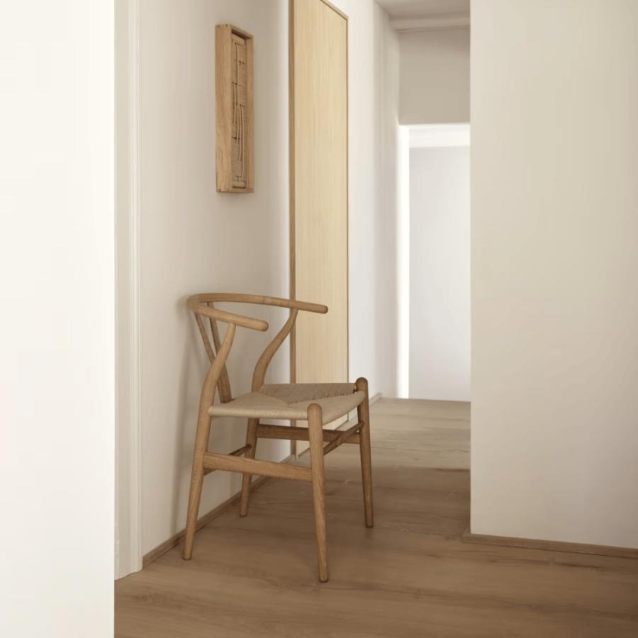 即納】正規品 Yチェア CH24 オーク材 ホワイトオイル仕上げ ナチュラル
