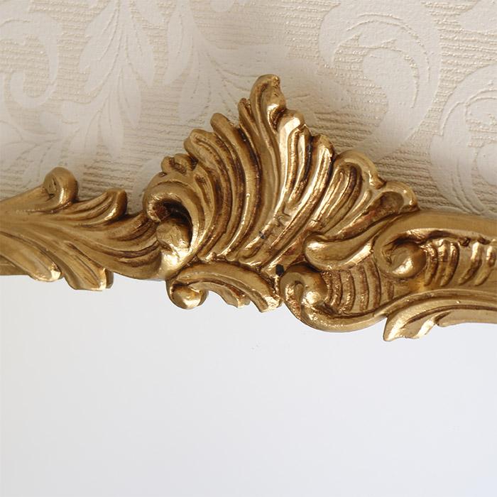 壁掛け ミラー おしゃれ ウォールミラー 鏡 姿見 ロココ調 姫系