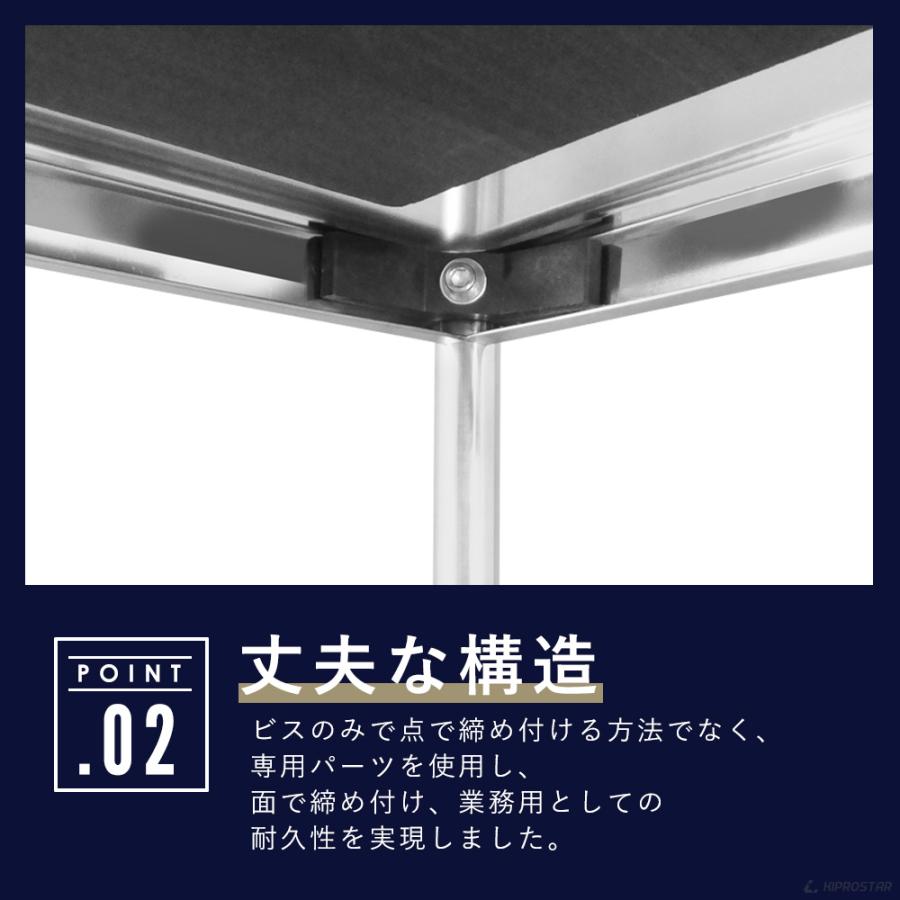 キッチンワゴン 3段 棚板820×500 キャスター付き フラットタイプ PRO