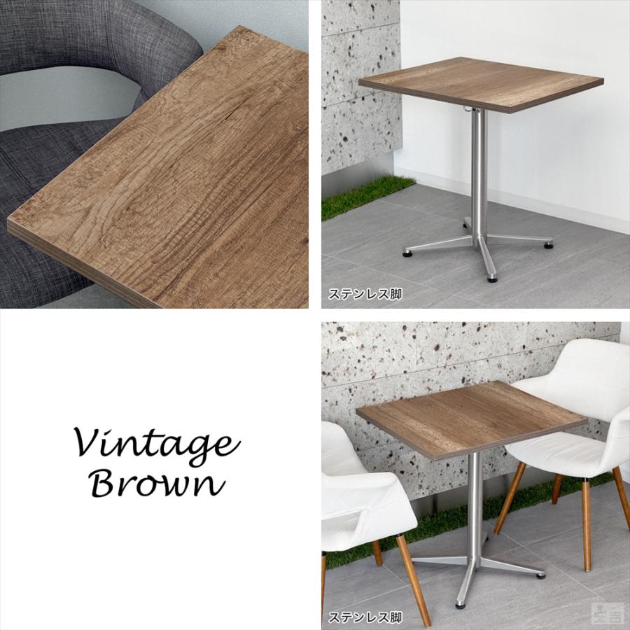 業務用 カフェテーブル ステンレス脚 600×750×H700 テーブル 机