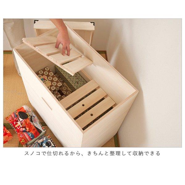 日本製 大量収納できる深型桐ケース 雛人形・多目的 桐ケース 収納