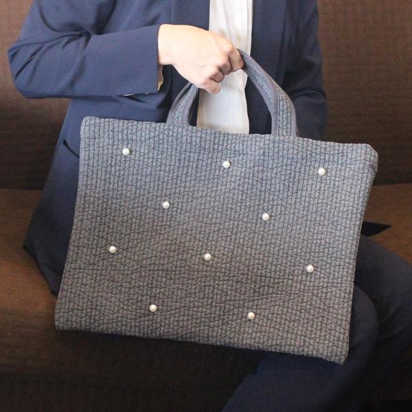 宅配便送料無料】バッグ/ヌビバッグ A4入ります！パール付き レッスン