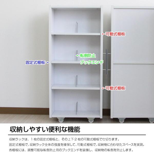 収納家具 本棚 ラック カラーボックス 3連 スリムラック ロータイプ