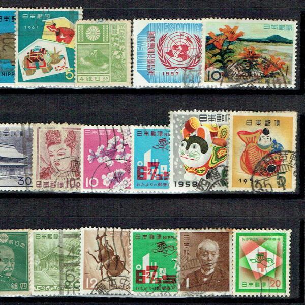 使用済み切手 骨董 古い切手 まとめて50枚 (現品限り・210724