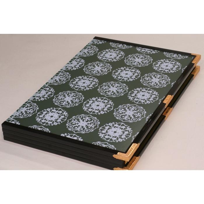 金屏風 単品 お雛様 雛人形 屏風のみ ディスプレイ 結納用・18号緑彩