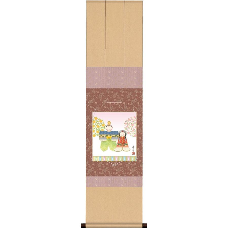 お雛様掛軸 (掛け軸) 色紙掛セット 約横31cm×縦125cm 人形雛色紙 伊藤