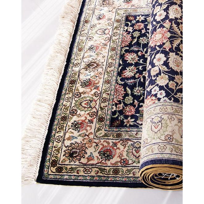 中国シルク段通 シルク絨毯 最高級 260段 ロングの玄関マット