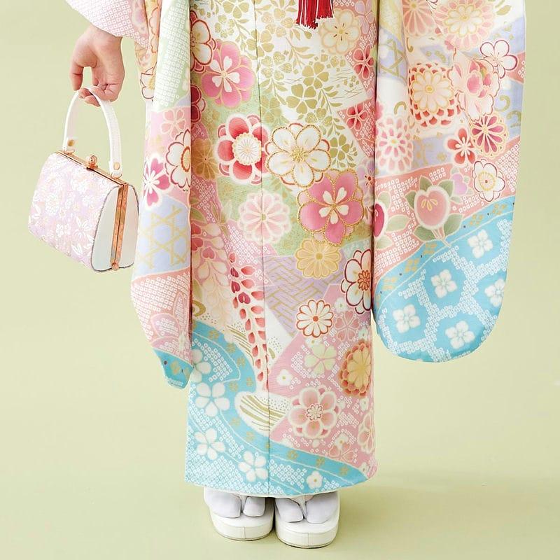 七五三 7歳着物 レンタル フルセット 式部浪漫 ブランド着物 水色