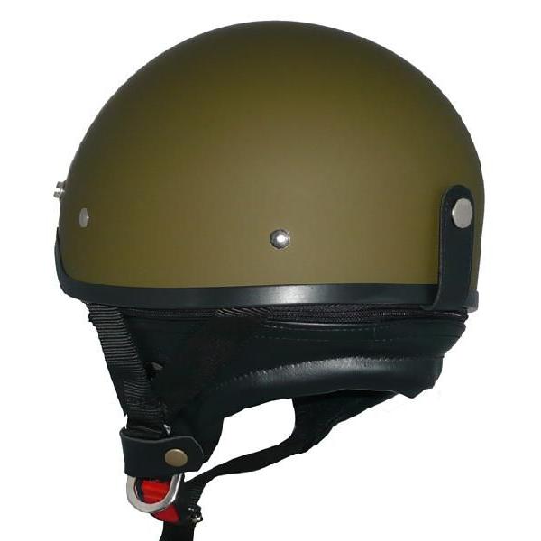 ザワキタ ZK-600 バイザー付きハーフジェット(マットオリーブグリーン