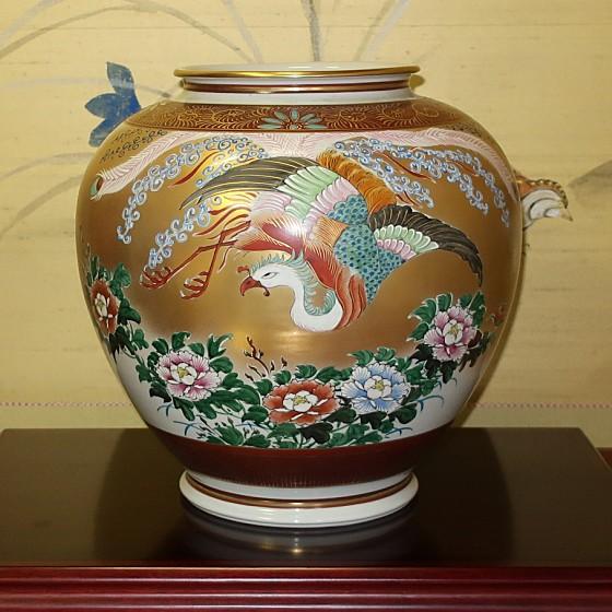 九谷焼 花瓶 陶器 本金鳳凰 錦生作 : ZAZU&CO. - 通販 - Yahoo