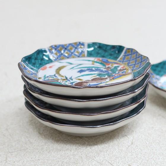 九谷焼 和食器 皿揃(5枚入れ）取り皿 古九谷風うずら : ZAZU&CO