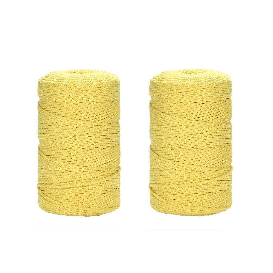 マクラメ コード 3mm 200m 2個セット 紐 コットン 綿 糸 ロープ