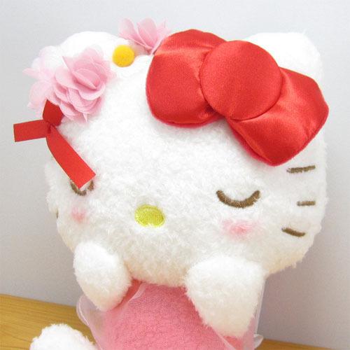 ハローキティ サンリオキャラクターズ フラワーリボン ぬいぐるみS