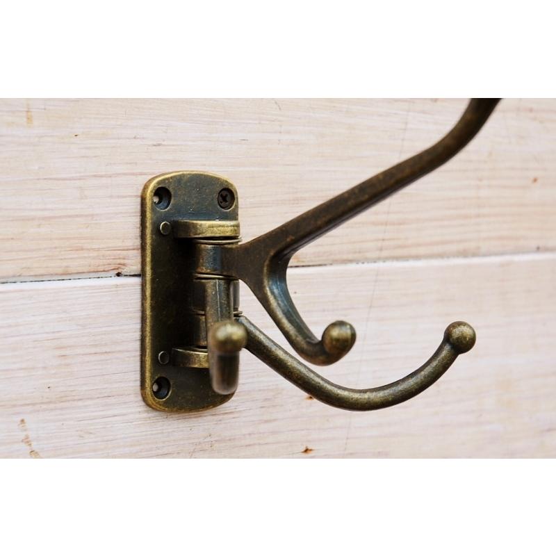 フック 左右にスイング 3 アイアンフック アンティークフック 62151
