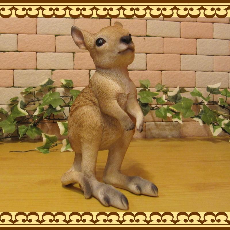 置物 動物 可愛い 動物の置物 リアルなベビーカンガルー 動物の