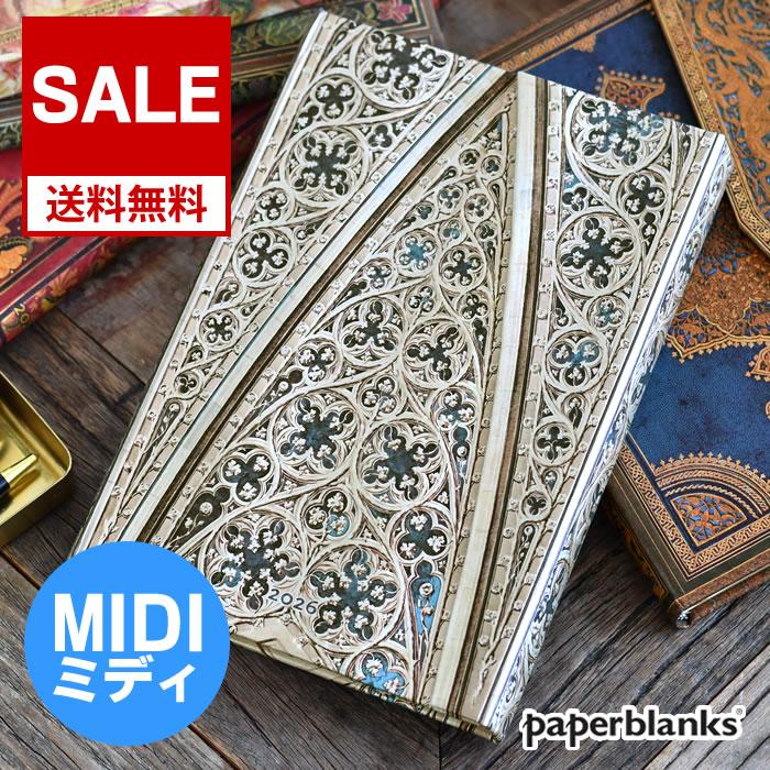 SALE】手帳 2026 ペーパーブランクス ミディ見開き1週間 バーソ