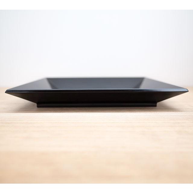 四方盆 茶道具 菓子器 木製 茶道 川連 漆器 漆 黒 正方形 和 干菓子器