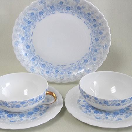 ジョルジュボワイエ（リビエラ ブルー） カップ＆ソーサー2セット