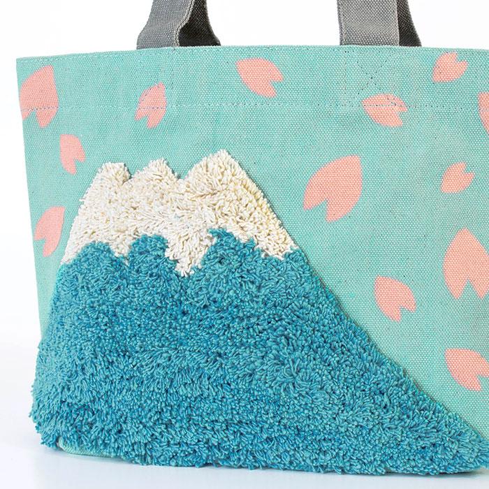 ミニトートバッグ レディース ランチトート 和柄 幌布 綿 富士山