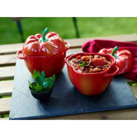 Staub（ストウブ） パプリカ セラミック ココット オレンジ・レッド