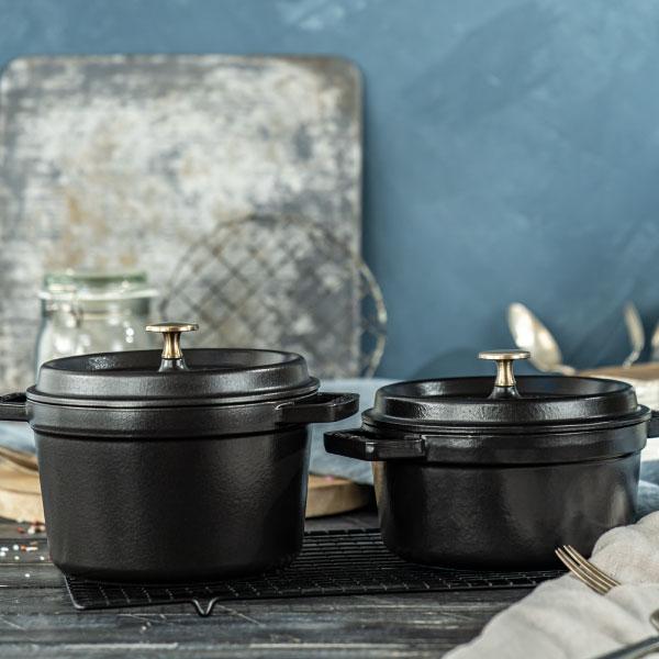 Staub（ストウブ） グランドココット ラウンド 20cm ブラック生涯保証