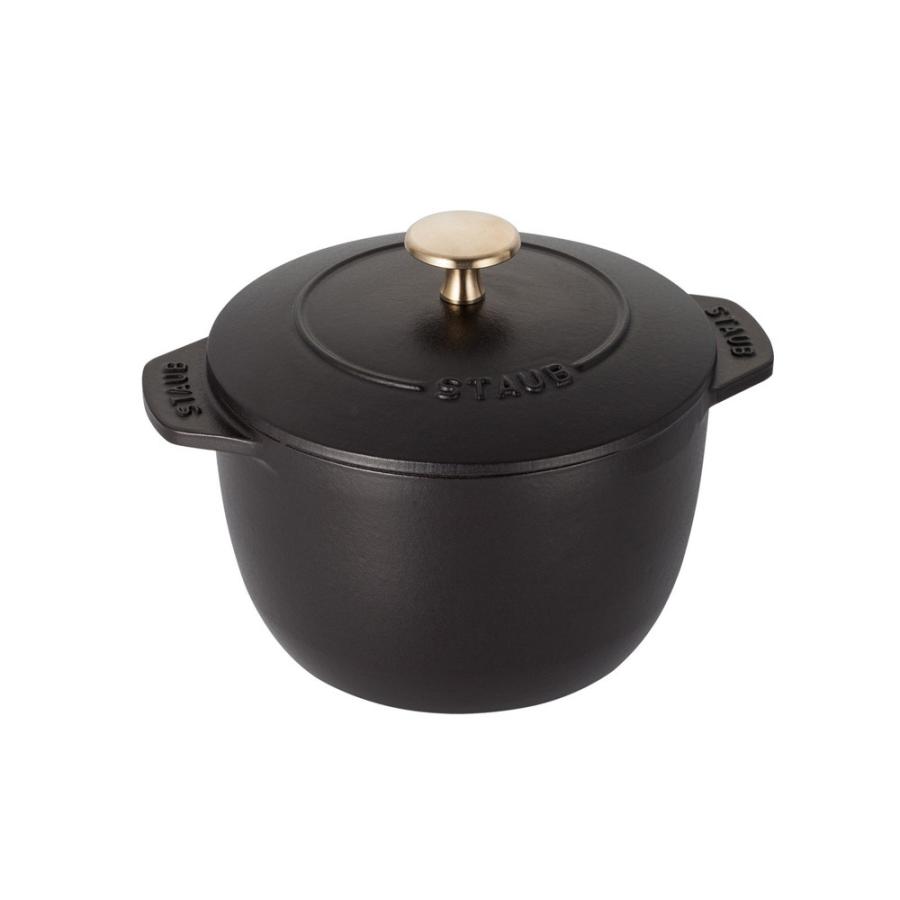 Staub（ストウブ） 鍋 ラ・ココット de GOHAN Mサイズ ブラック 生涯