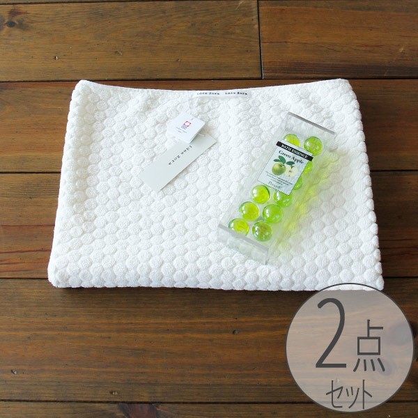 パトモス＆Idee Zoraドットバスタオル」2点セット【入浴剤 タオル
