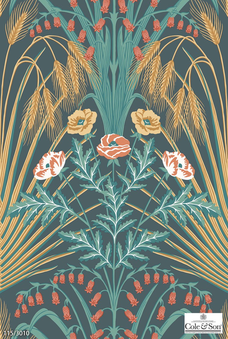 TECIDO（テシード） 輸入壁紙 クロス イギリス製 花柄 グリーン アール