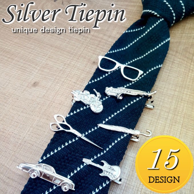ネクタイピン タイバー タイピン ひげ ユニーク めがね 楽器 傘 車 父